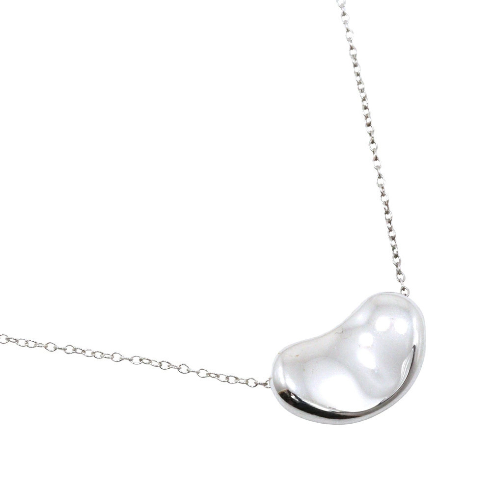 Tiffany Co Bean Necklace Elsa Peretti Sterling Silver